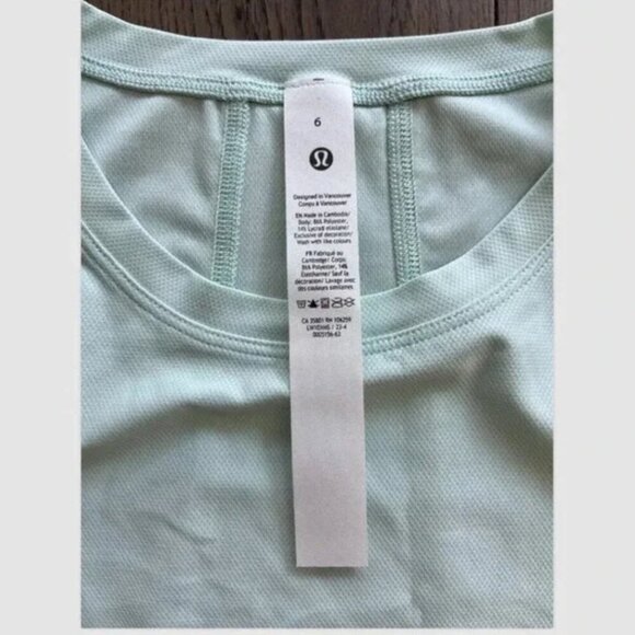Lululemon New Muscle Love Crop Tank Tough Size 6 Mint Green Yoga Workout Top NWT - Picture 4 of 8
